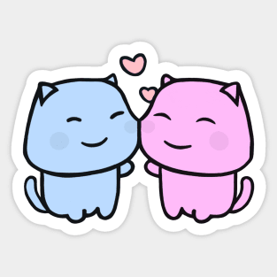 Kawaii Chibi Cat Romance Sticker